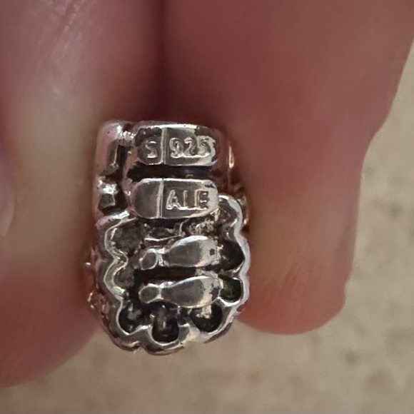 Sterling Silver Wedding Couple Charm 💍 Cute Mini Bead - Picture 2 of 7